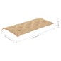 vidaXL Batavia-Gartenbank mit Beigem Kissen 120 cm Teak Massivholz vidaXL Batavia-Gartenbank mit Beigem Kissen 120 cm Teak Massivholz