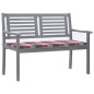 vidaXL 2-Sitzer-Gartenbank mit Auflage 120 cm Grau Eukalyptusholz vidaXL 2-Sitzer-Gartenbank mit Auflage 120 cm Grau Eukalyptusholz