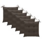 vidaXL Gartenstühle mit Taupe Kissen 6 Stk. Massivholz Teak vidaXL Gartenstühle mit Taupe Kissen 6 Stk. Massivholz Teak