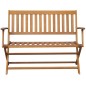vidaXL Gartenbank mit Auflage 120 cm Massivholz Akazie vidaXL Gartenbank mit Auflage 120 cm Massivholz Akazie