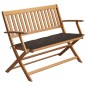 vidaXL Gartenbank mit Auflage 120 cm Massivholz Akazie vidaXL Gartenbank mit Auflage 120 cm Massivholz Akazie