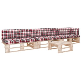 vidaXL 4-tlg. Paletten-Lounge-Set mit Kissen Imprägniertes Kiefernholz