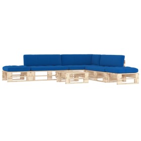 vidaXL 6-tlg. Paletten-Lounge-Set mit Kissen Imprägniertes Kiefernholz