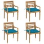vidaXL Batavia-Stühle mit Kissen 4 Stk. Massivholz Teak vidaXL Batavia-Stühle mit Kissen 4 Stk. Massivholz Teak