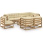 vidaXL 9-tlg. Garten-Lounge-Set mit Kissen Massivholz Kiefer vidaXL 9-tlg. Garten-Lounge-Set mit Kissen Massivholz Kiefer