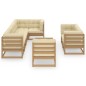 vidaXL 9-tlg. Garten-Lounge-Set mit Kissen Massivholz Kiefer vidaXL 9-tlg. Garten-Lounge-Set mit Kissen Massivholz Kiefer