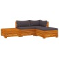 vidaXL 4-tlg. Garten-Lounge-Set mit Kissen Massivholz Akazie vidaXL 4-tlg. Garten-Lounge-Set mit Kissen Massivholz Akazie