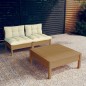 vidaXL 3-tlg. Garten-Lounge-Set mit Creme Kissen Kiefernholz vidaXL 3-tlg. Garten-Lounge-Set mit Creme Kissen Kiefernholz