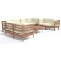 vidaXL 9-tlg. Garten-Lounge-Set mit Kissen Kiefer Massivholz vidaXL 9-tlg. Garten-Lounge-Set mit Kissen Kiefer Massivholz