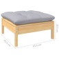 vidaXL 12-tlg. Garten-Lounge-Set mit Grauen Kissen Kiefernholz vidaXL 12-tlg. Garten-Lounge-Set mit Grauen Kissen Kiefernholz