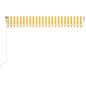 vidaXL Automatische Markise mit LED Windsensor 400x300 cm Gelb/Weiß vidaXL Automatische Markise mit LED Windsensor 400x300 cm Gelb/Weiß