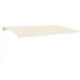 vidaXL Automatische Markise mit LED & Windsensor 600x300 cm Creme