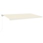 vidaXL Automatische Markise mit LED & Windsensor 600x300 cm Creme