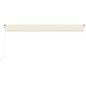 vidaXL Automatische Markise mit LED & Windsensor 600x300 cm Creme