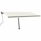 Gelenkarmmarkise Einziehbar mit LED 450x300 cm Creme Gelenkarmmarkise Einziehbar mit LED 450x300 cm Creme
