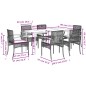 vidaXL 7-tlg. Garten-Essgruppe mit Kissen Schwarz Poly Rattan vidaXL 7-tlg. Garten-Essgruppe mit Kissen Schwarz Poly Rattan
