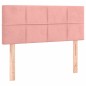 vidaXL Boxspringbett mit Matratze & LED Rosa 120x190 cm Samt vidaXL Boxspringbett mit Matratze & LED Rosa 120x190 cm Samt