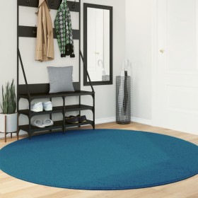 vidaXL Teppich OVIEDO Kurzflor Türkis Ø 200 cm