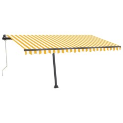 Automatische Markise mit LED & Windsensor 450x350 Gelb/Weiß