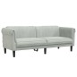 vidaXL Sofa 3-Sitzer Hellgrau Samt vidaXL Sofa 3-Sitzer Hellgrau Samt