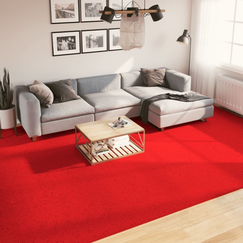 vidaXL Teppich OVIEDO Kurzflor Rot 300x400 cm vidaXL Teppich OVIEDO Kurzflor Rot 300x400 cm