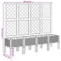 vidaXL Pflanzkübel mit Rankgitter Grau 160x40x142 cm PP vidaXL Pflanzkübel mit Rankgitter Grau 160x40x142 cm PP