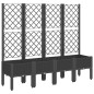 vidaXL Pflanzkübel mit Rankgitter Schwarz 160x40x142 cm PP vidaXL Pflanzkübel mit Rankgitter Schwarz 160x40x142 cm PP