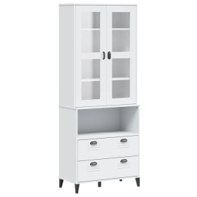 vidaXL Highboard VIKEN Weiß 80x40x200 cm Massivholz Kiefer