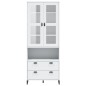 vidaXL Highboard VIKEN Weiß 80x40x200 cm Massivholz Kiefer vidaXL Highboard VIKEN Weiß 80x40x200 cm Massivholz Kiefer