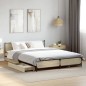 vidaXL Bettgestell mit Schubladen Sonoma-Eiche 120x200cm Holzwerkstoff vidaXL Bettgestell mit Schubladen Sonoma-Eiche 120x200cm Holzwerkstoff