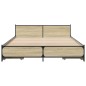 vidaXL Bettgestell mit Schubladen Sonoma-Eiche 120x200cm Holzwerkstoff vidaXL Bettgestell mit Schubladen Sonoma-Eiche 120x200cm Holzwerkstoff