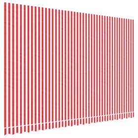 vidaXL Markisenbespannung Rot und Weiß Gestreift 4,5x3 m