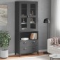 vidaXL Highboard VIKEN Anthrazit 80x40x200 cm Massivholz Kiefer vidaXL Highboard VIKEN Anthrazit 80x40x200 cm Massivholz Kiefer