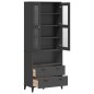 vidaXL Highboard VIKEN Anthrazit 80x40x200 cm Massivholz Kiefer vidaXL Highboard VIKEN Anthrazit 80x40x200 cm Massivholz Kiefer