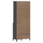 vidaXL Highboard VIKEN Anthrazit 80x40x200 cm Massivholz Kiefer vidaXL Highboard VIKEN Anthrazit 80x40x200 cm Massivholz Kiefer