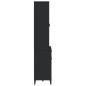 vidaXL Highboard VIKEN Schwarz 80x40x190 cm Massivholz Kiefer vidaXL Highboard VIKEN Schwarz 80x40x190 cm Massivholz Kiefer