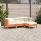 vidaXL 4-tlg. Garten-Sofagarnitur mit Kissen Wachsbraun Kiefernholz vidaXL 4-tlg. Garten-Sofagarnitur mit Kissen Wachsbraun Kiefernholz