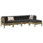 vidaXL 5-tlg. Garten-Sofagarnitur mit Kissen Kiefernholz Imprägniert vidaXL 5-tlg. Garten-Sofagarnitur mit Kissen Kiefernholz Imprägniert