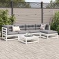 vidaXL 6-tlg. Garten-Sofagarnitur Weiß Massivholz Kiefer vidaXL 6-tlg. Garten-Sofagarnitur Weiß Massivholz Kiefer