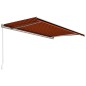 vidaXL Einziehbare Markise Handbetrieben 500 x 300 cm Orange und Braun vidaXL Einziehbare Markise Handbetrieben 500 x 300 cm Orange und Braun
