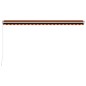 vidaXL Einziehbare Markise Handbetrieben 500 x 300 cm Orange und Braun vidaXL Einziehbare Markise Handbetrieben 500 x 300 cm Orange und Braun