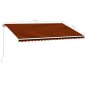 vidaXL Einziehbare Markise Handbetrieben 500 x 300 cm Orange und Braun vidaXL Einziehbare Markise Handbetrieben 500 x 300 cm Orange und Braun