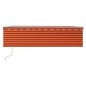 vidaXL Markise Automatisch mit Rollo LED Windsensor 5x3m Orange Braun vidaXL Markise Automatisch mit Rollo LED Windsensor 5x3m Orange Braun