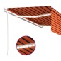 vidaXL Markise Automatisch mit Rollo LED Windsensor 5x3m Orange Braun vidaXL Markise Automatisch mit Rollo LED Windsensor 5x3m Orange Braun