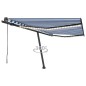 Automatische Markise mit LED & Windsensor 450x350 Blau und Weiß Automatische Markise mit LED & Windsensor 450x350 Blau und Weiß