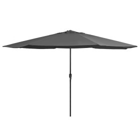 vidaXL Sonnenschirm mit Metall-Mast 390 cm Anthrazit
