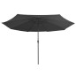 vidaXL Sonnenschirm mit Metall-Mast 390 cm Anthrazit vidaXL Sonnenschirm mit Metall-Mast 390 cm Anthrazit