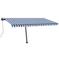 Automatische Markise mit LED & Windsensor 450x350 Blau und Weiß
