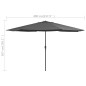 vidaXL Sonnenschirm mit Metall-Mast 390 cm Anthrazit vidaXL Sonnenschirm mit Metall-Mast 390 cm Anthrazit