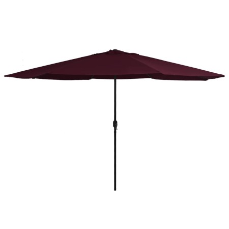 vidaXL Sonnenschirm mit Metall-Mast 390 cm Bordeauxrot